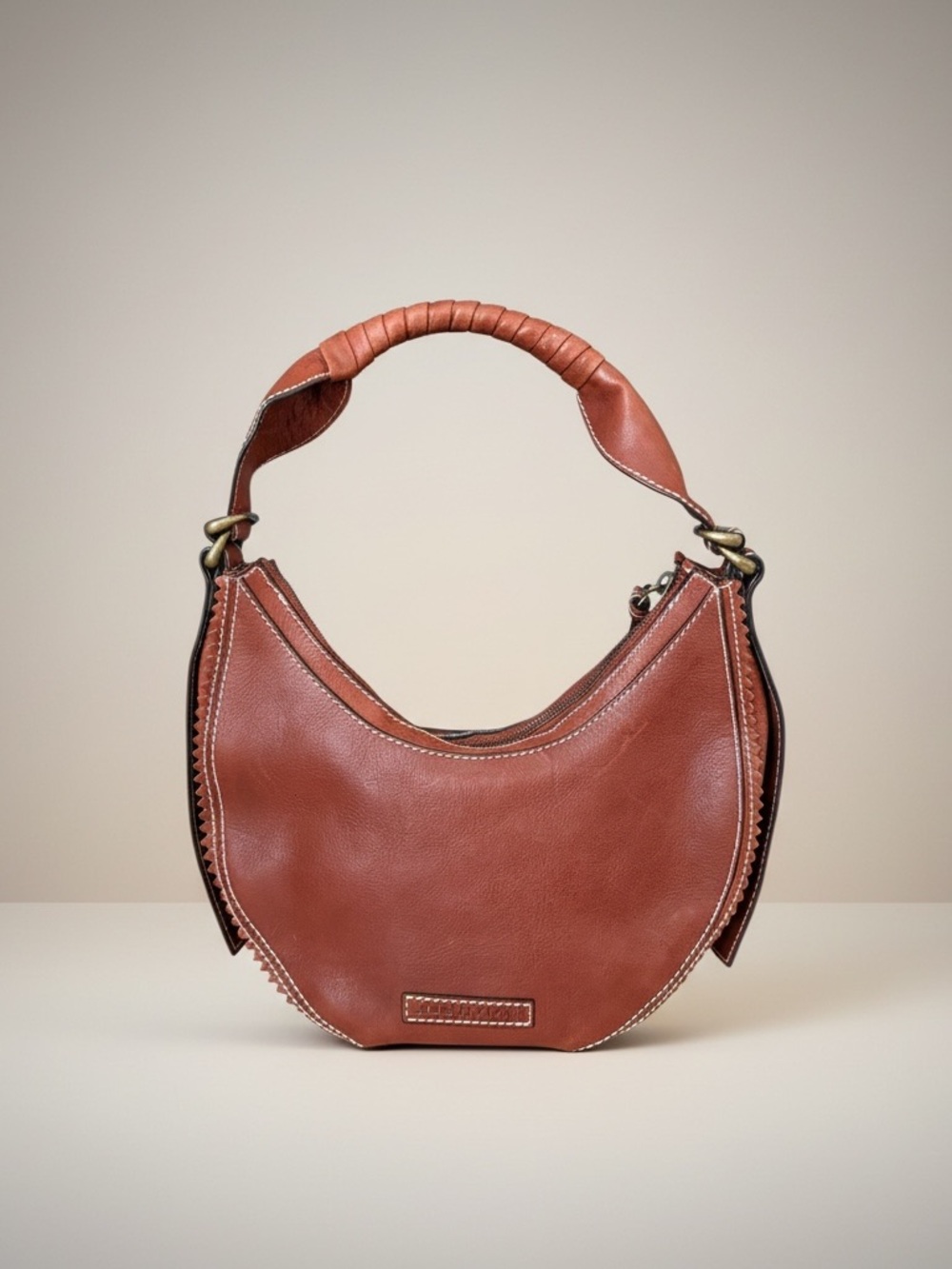 BCBGMaxAzria Saddle Shoulder Bag in Cognac